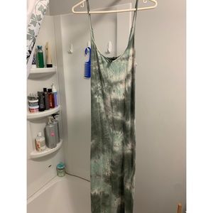 Green Tie dye maxi dress